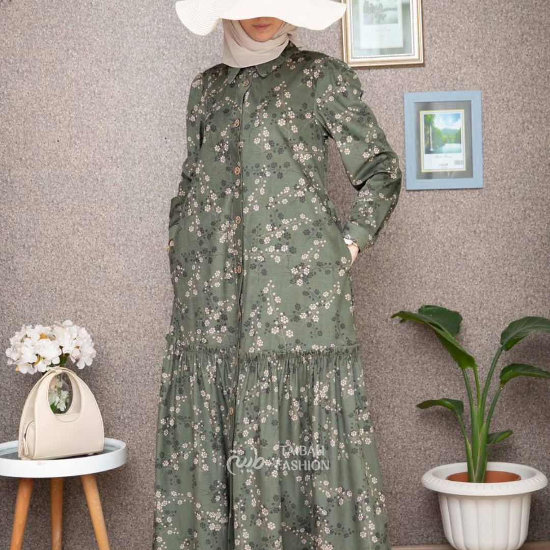 Women's Floral Print Abaya