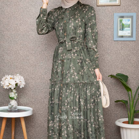 Women's Floral Print Abaya