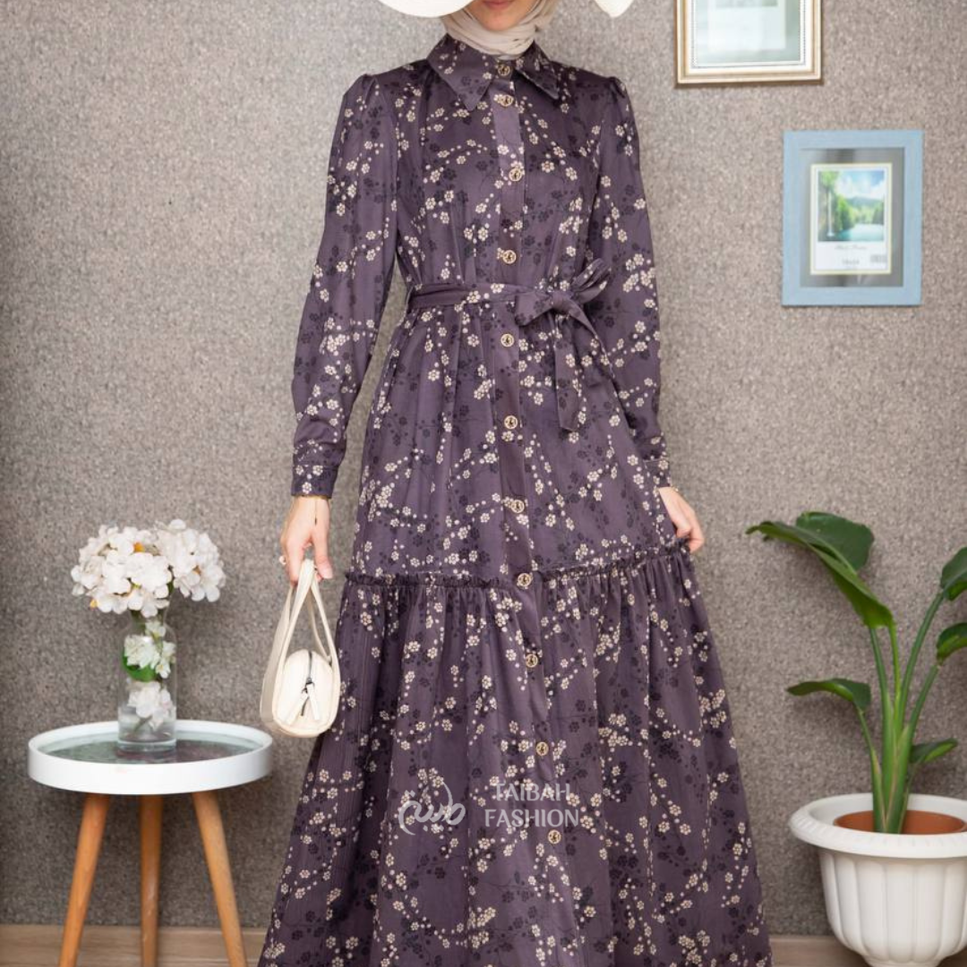 Women's Floral Print Abaya